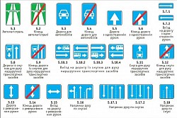 д) інформаційно-вказівні знаки